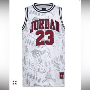 NWT Jordan Boys 23 All-Over Print Short Sleeve Jersey - Size L